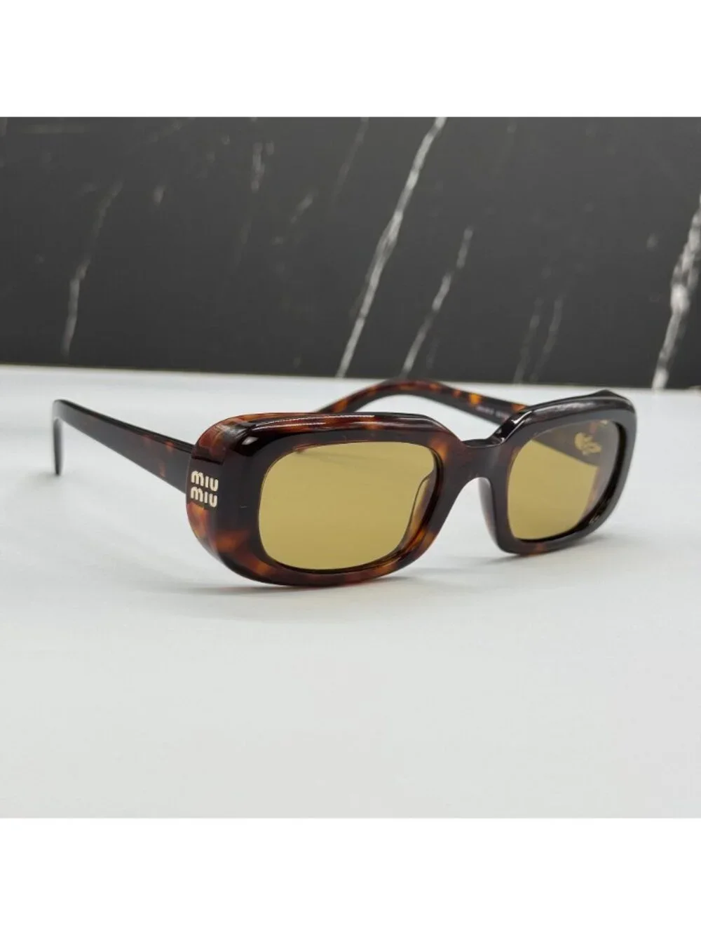 New Miu Miu SMU B13S 27L10Y Square Women Sunglasses MUB13S